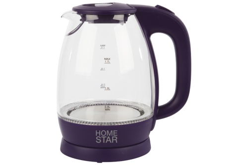 Чайник HOMESTAR HS-1012 стекло фиолетовый