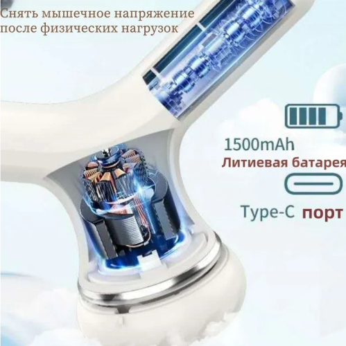 Умный миофасциальный пистолет Массажёр "Чюнжоу" Белый фото 5