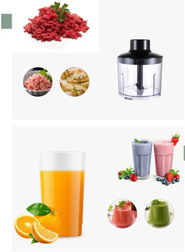 Погружной Блендер измельчители стационарный 4в1 рыжий фото 4