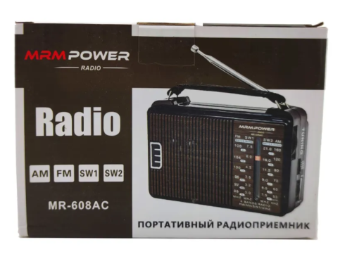 Радиоприёмник портативный Домовой от сети и батареек, MRM-POWER с телескопической антенной фото 5