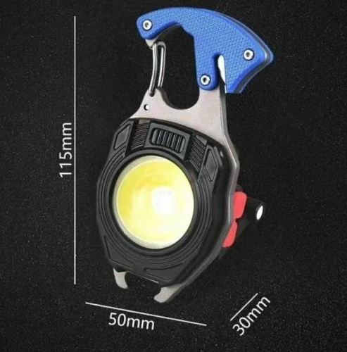 Тактический фонарь мультитул 10в1 / универсальный светодиодный на магните 600lm, Оранжевый фото 7