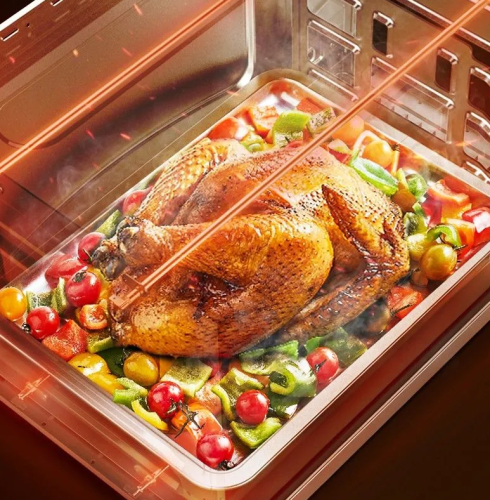 Мини-печь Электрическая духовка-16 литров, черный матовый, черно-серый фото 3