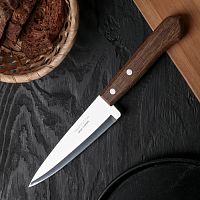 Нож поварской Tramontina l, лезвие 15 см, сталь AISI 420, деревянная ручка