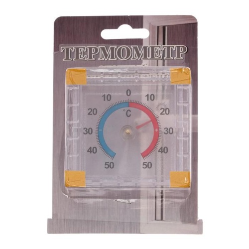 Термометр уличный для дома дачи, механический, квадратный, 8 х 8 см, фото 6