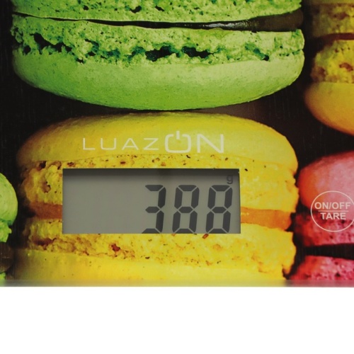 Весы кухонные  LVK-702, электрон, до 7 кг, рисунок "Макарон" фото 5