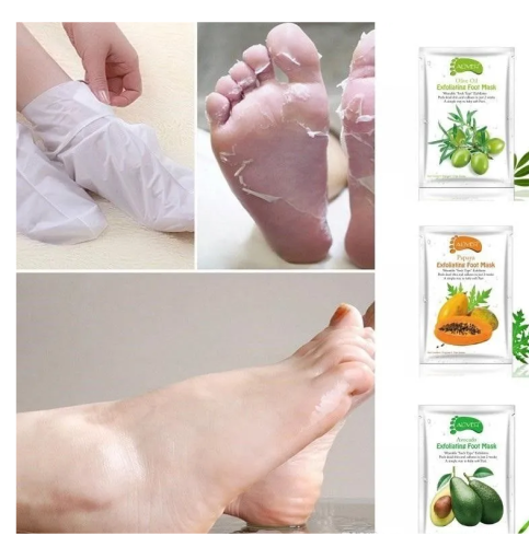 Тканевая маска-носочки для ног отшелушивающая, от трещин с экстрактом Дамаской розы, 35гр. фото 2