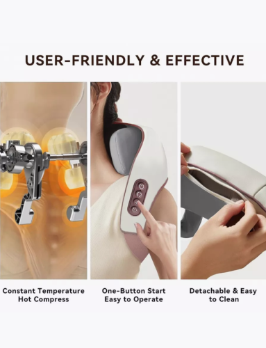 Массажёр 5D разминающий массажный шиацу Белый фото 4