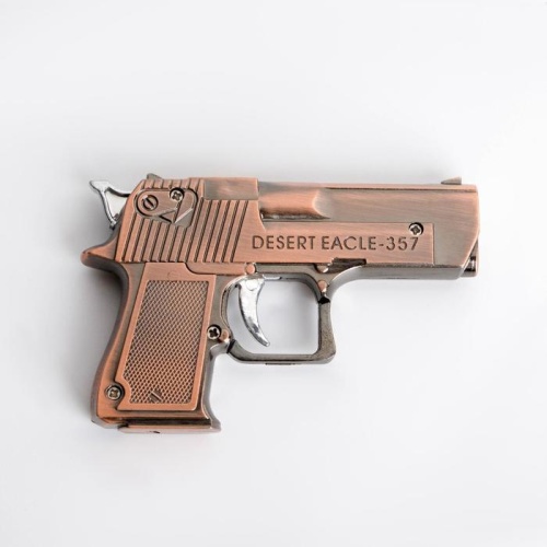 Зажигалка газовая  Desert eagle с лазерной указкой, коричневый 6х9 см фото 5