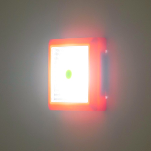 Ночник "Квадро 2" LED от батареек 4хАА красный 2х8,5х8,5 см фото 2